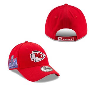 Chiefs Red Super Bowl LVIII Champions Side Patch 9FORTY Adjustable Hat