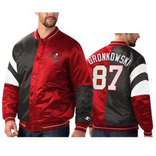 Buccaneers Rob Gronkowski Red Black Split Jacket
