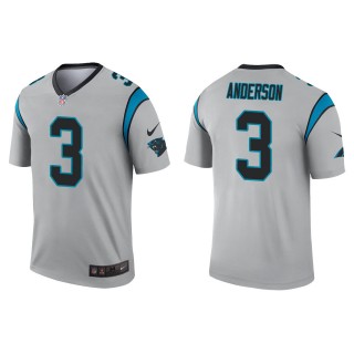 Men's Carolina Panthers Robby Anderson Silver Inverted Legend Jersey