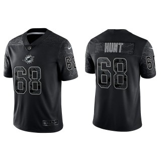 Robert Hunt Miami Dolphins Black Reflective Limited Jersey