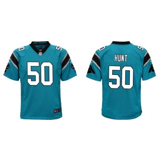 Youth Robert Hunt Panthers Blue Game Jersey
