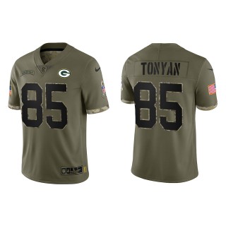 Robert Tonyan Green Bay Packers Olive 2022 Salute To Service Limited Jersey