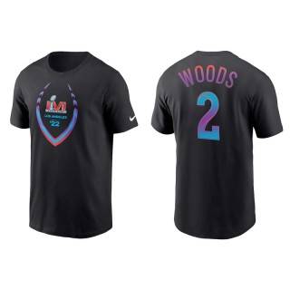 Robert Woods Los Angeles Rams Black Super Bowl LVI T-Shirt