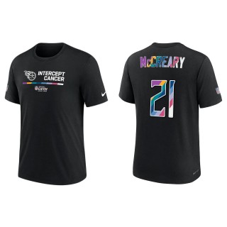 Roger McCreary Tennessee Titans Black 2022 NFL Crucial Catch Performance T-Shirt