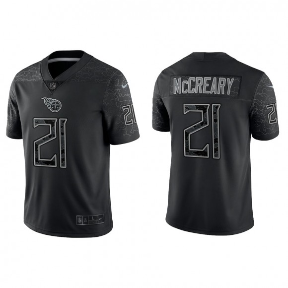 Roger McCreary Tennessee Titans Black Reflective Limited Jersey