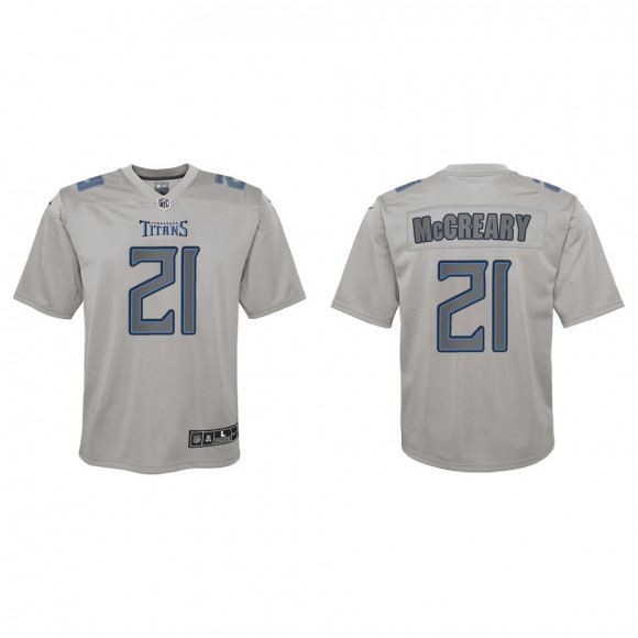 Roger McCreary Youth Tennessee Titans Gray Atmosphere Game Jersey