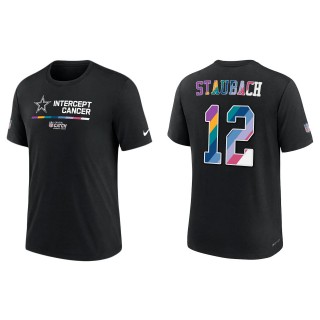 Roger Staubach Dallas Cowboys Black 2022 NFL Crucial Catch Performance T-Shirt
