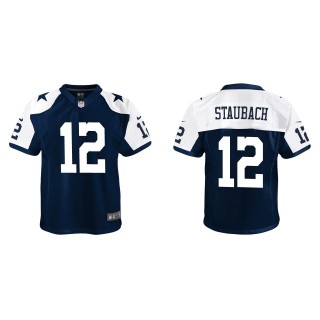 Roger Staubach Youth Dallas Cowboys Navy Alternate Game Jersey