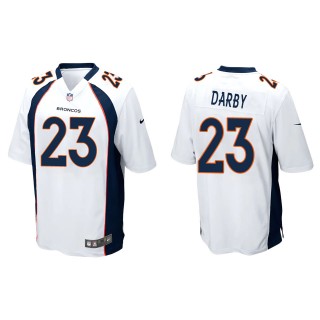 Men's Denver Broncos Ronald Darby White Game Jersey