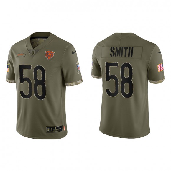 Roquan Smith Chicago Bears Olive 2022 Salute To Service Limited Jersey