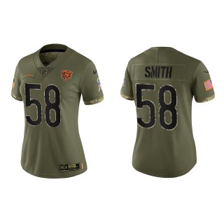 Roquan Smith Women's Chicago Bears Olive 2022 Salute To Service Limited Jersey