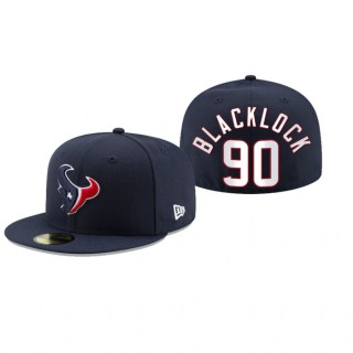 Houston Texans Ross Blacklock Navy Omaha 59FIFTY Fitted Hat