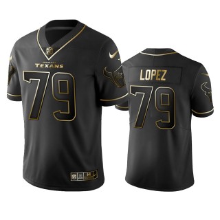 Roy Lopez Texans Black Golden Edition Vapor Limited Jersey