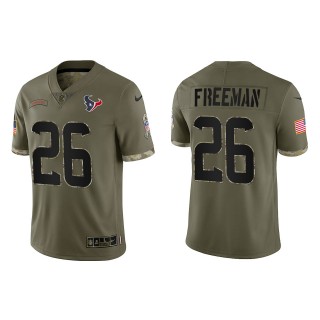 Royce Freeman Houston Texans Olive 2022 Salute To Service Limited Jersey