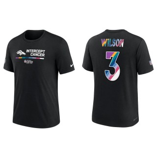 Russell Wilson Denver Broncos Black 2022 NFL Crucial Catch Performance T-Shirt