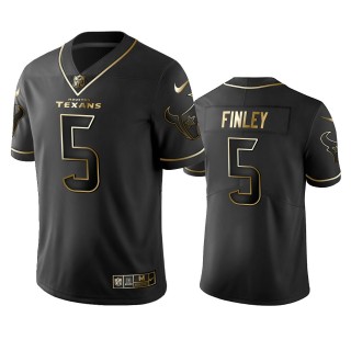Texans Ryan Finley Black Golden Edition Vapor Limited Jersey
