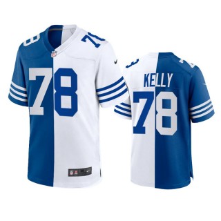Indianapolis Colts Ryan Kelly 2021 Royal White Throwback Split Jersey