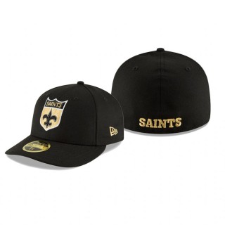 New Orleans Saints Black Omaha Throwback Low Profile 59FIFTY Hat