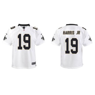 Youth New Orleans Saints Chris Harris Jr White Game Jersey