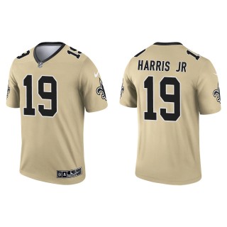 Men's New Orleans Saints Chris Harris Jr Gold Inverted Legend Jersey