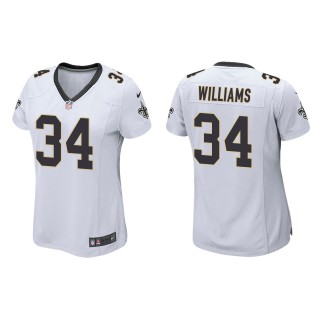 Women Darrel Williams Saints White Game Jersey