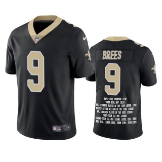 New Orleans Saints Drew Brees Black Career Highlight Awards Jersey