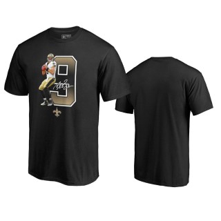 New Orleans Saints Drew Brees Black Player Graphic Powerhouse T-Shirt