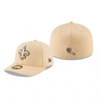 New Orleans Saints Gold Omaha Low Profile 59FIFTY Structured Hat