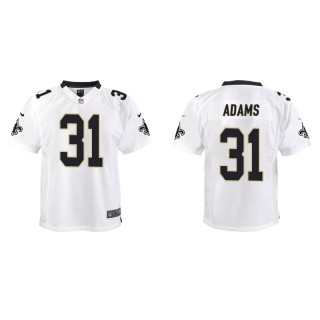 Youth New Orleans Saints Josh Adams White Game Jersey