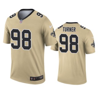 New Orleans Saints Payton Turner Gold Inverted Legend Jersey