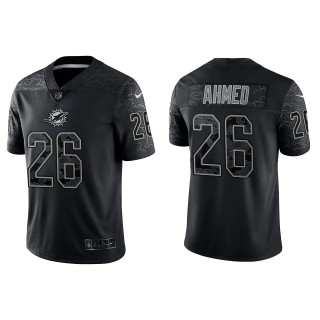 Salvon Ahmed Miami Dolphins Black Reflective Limited Jersey