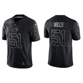 Sam Mills Carolina Panthers Black Reflective Limited Jersey