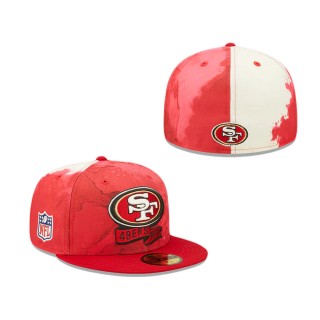 San Francisco 49ers 2022 Sideline Ink Dye 59FIFTY Fitted Hat