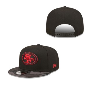 Men's San Francisco 49ers Black Camo Vize 9FIFTY Snapback Hat