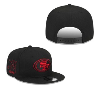 San Francisco 49ers Black Goth Side Script 9FIFTY Snapback Hat