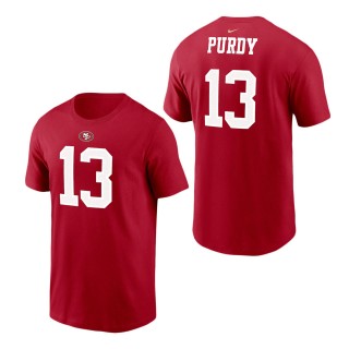 Men's San Francisco 49ers Brock Purdy Nike Scarlet Player Name & Number T-Shirt