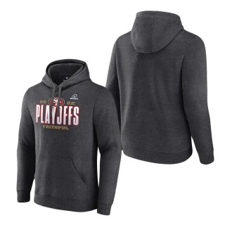 Men's San Francisco 49ers Charcoal 2022 NFL Playoffs Our Time Pullover Hoodie