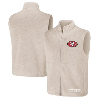 San Francisco 49ers NFL x Darius Rucker Full-Zip Sweater Vest Oatmeal