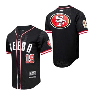 San Francisco 49ers Deebo Samuel Pro Standard Black Mesh Baseball Button-Up T-Shirt