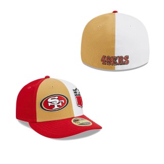 San Francisco 49ers Gold Scarlet 2023 Sideline Low Profile 59FIFTY Fitted Hat