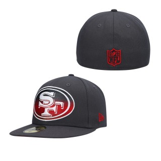 Men's San Francisco 49ers Graphite Color Dim 59FIFTY Fitted Hat