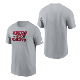 San Francisco 49ers Gray 2023 NFL Playoffs Iconic T-Shirt