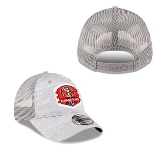 San Francisco 49ers Heather Gray 2023 NFC West Division Champions Locker Room 9FORTY Trucker Adjustable Hat