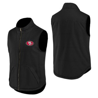 Men's San Francisco 49ers NFL x Darius Rucker Collection by Fanatics Black Sherpa-Lined Full-Zip Vest