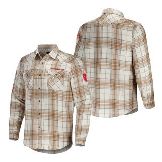 San Francisco 49ers NFL x Darius Rucker Collection Tan Flannel Long Sleeve Button-Up Shirt