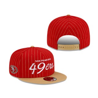San Francisco 49ers Pinstripe 9FIFTY Snapback Hat