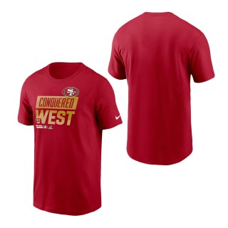 Men's San Francisco 49ers Nike Scarlet 2022 NFC West Division Champions Locker Room Trophy Collection T-Shirt