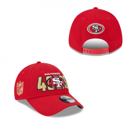 Men's San Francisco 49ers Scarlet 2023 NFL Draft 9FORTY Adjustable Hat