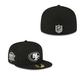 San Francisco 49Ers Sidepatch Black 59FIFTY Fitted Hat