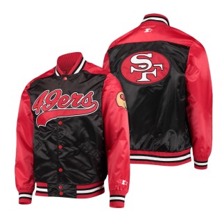 San Francisco 49ers Starter Black The Tradition II Full-Snap Team Jacket
